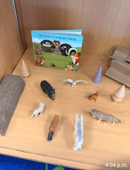 Animal figurines used for storytelling
