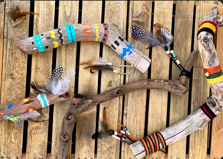 Talking sticks for storytelling